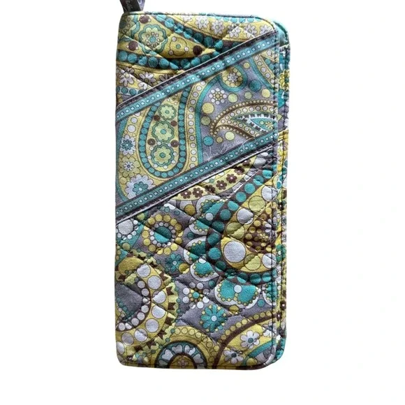 Vera Bradley Paisley‎ Garden passport Clutch Credit Card Organizer magnetic - Picture 3 of 6